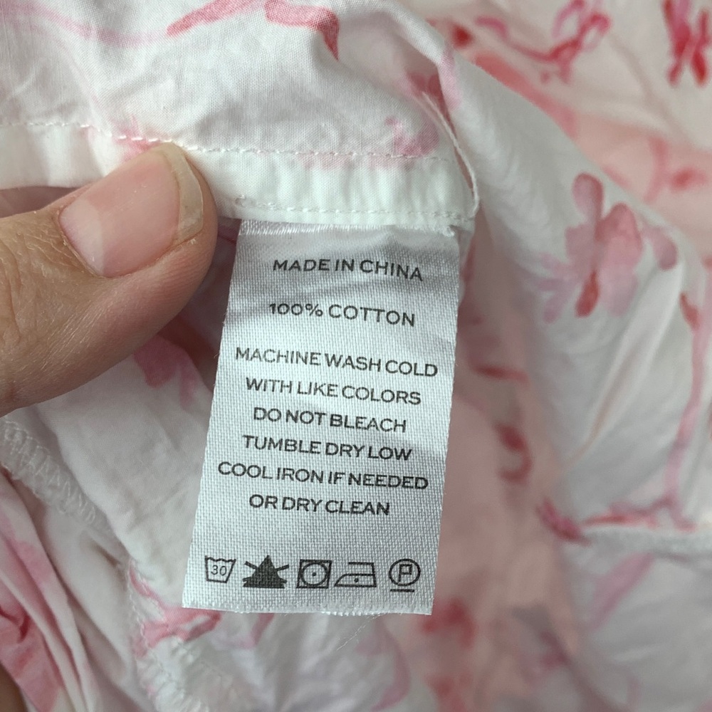 Hill House Floral Midi Dress - White with Pink Print - Picture 9 of 10